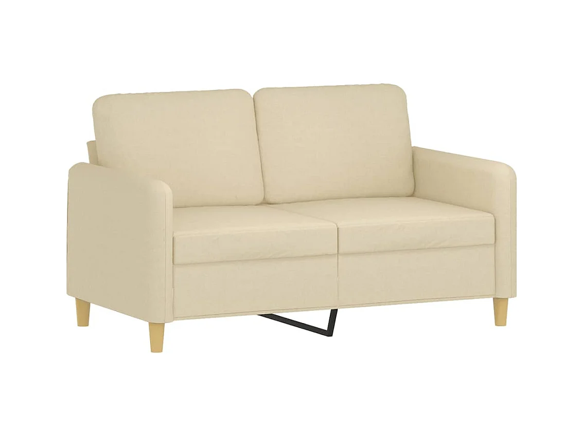 Ensemble de canapés 3 pcs avec coussins Crème Tissu