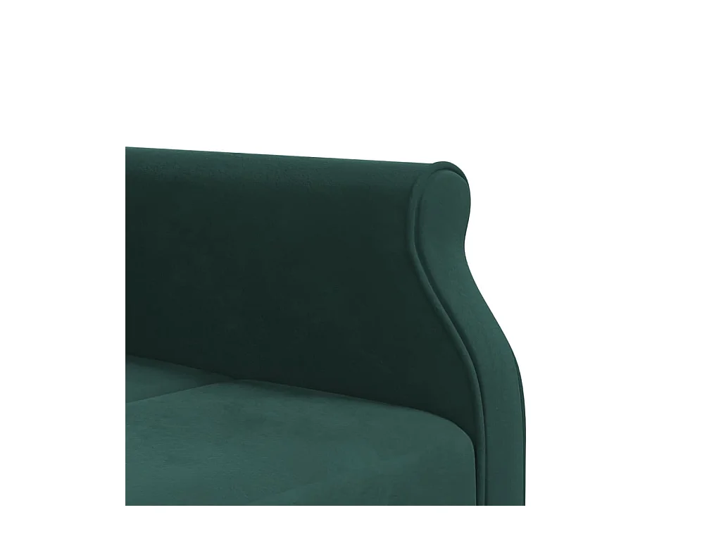 Sofá-cama em forma de L 271x140x70 cm veludo verde-escuro