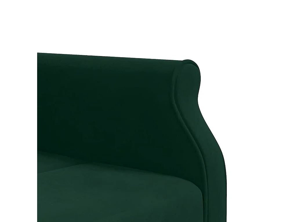 Sofá-cama em forma de L 271x140x70 cm veludo verde-escuro
