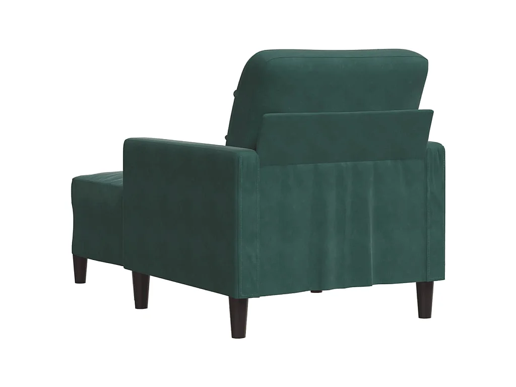 Sessel mit Hocker Dunkelgrün 60 cm Samt