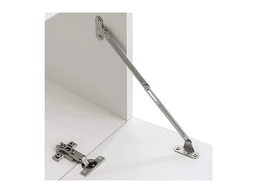 Meuble TV à vitrine murale avec lumière LED 4 pcs noir