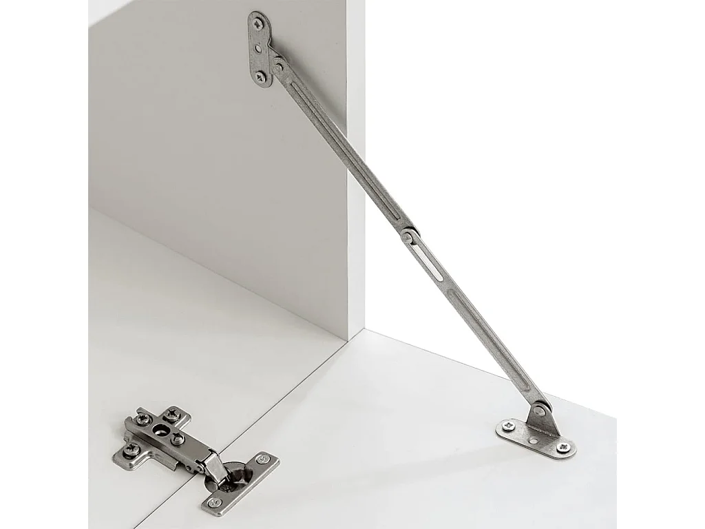 Meuble TV à vitrine murale avec lumière LED 4 pcs noir