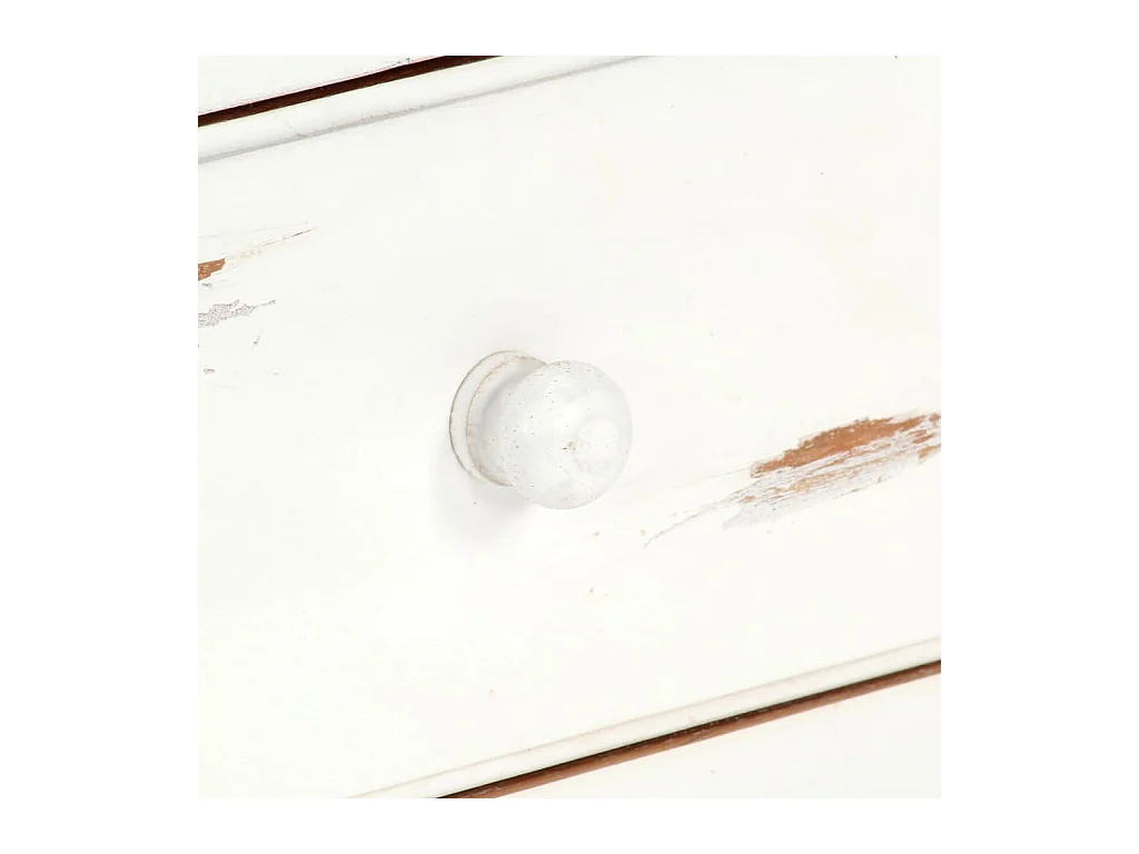 Mobile Porta TV Bianco 120x30x40 cm in Legno Massello di Acacia