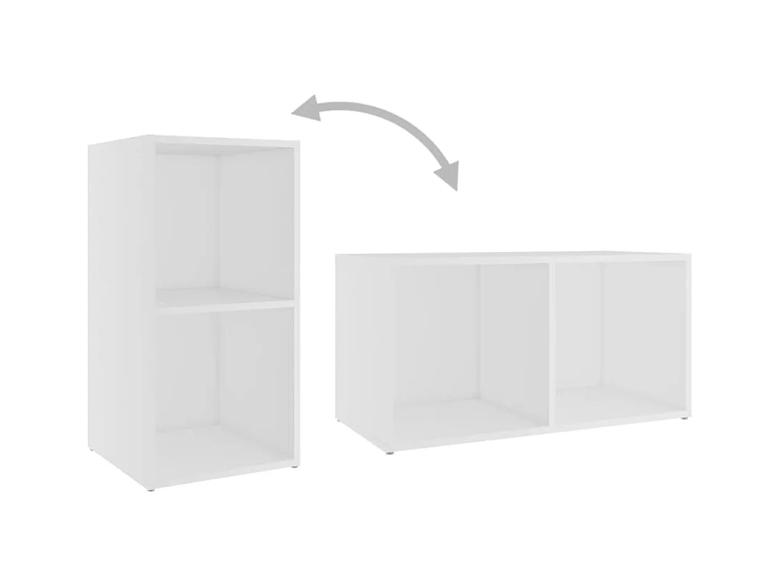Ensemble de meubles TV 3 pcs Blanc Bois d'ingénierie