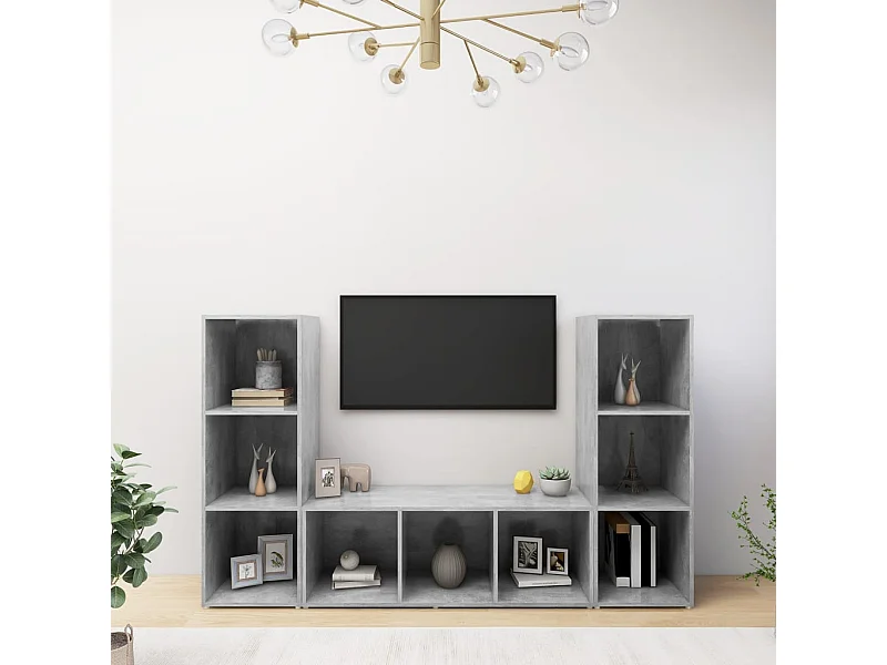 | Gabinete para TV | 3 pcs 37 x 35 x 107.5 cm