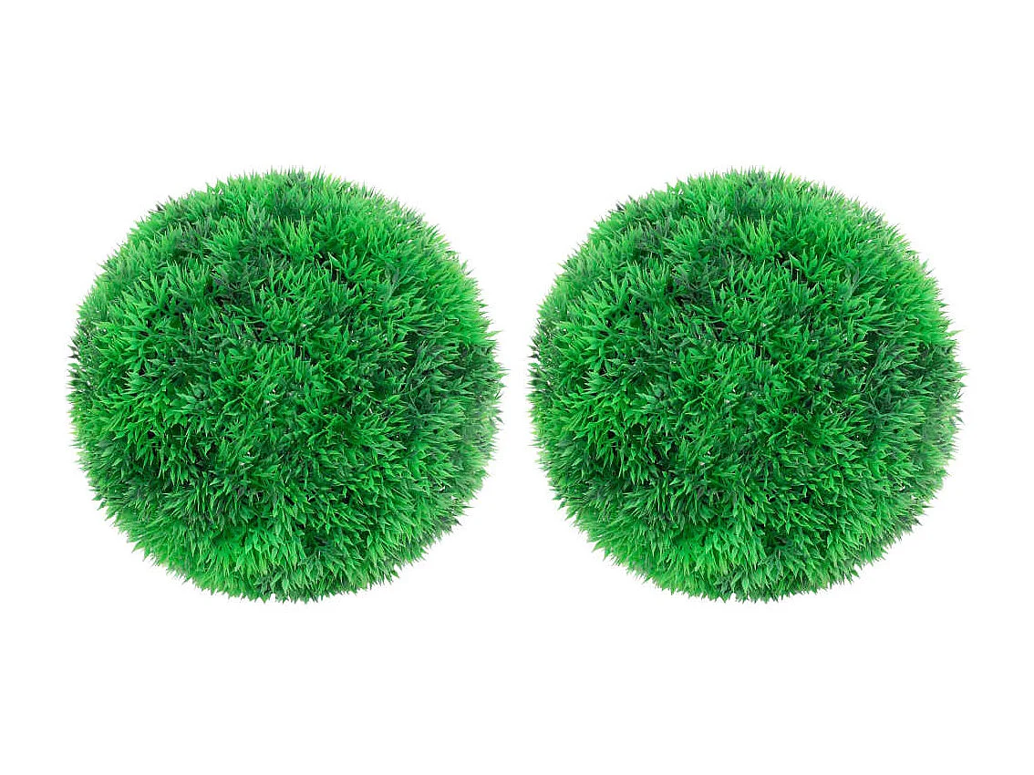 Conjunto de Bolas de Buxo Artificiais 2 pcs - 22 cm para Decoração Interior e Exterior