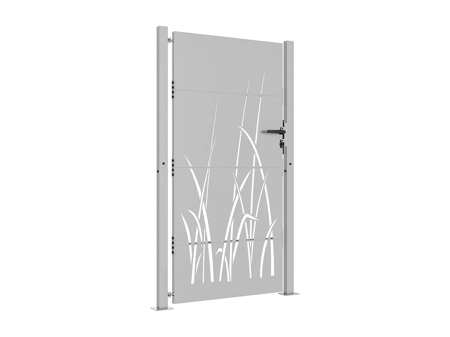 Gartentor 105x180 cm Cortenstahl Gras-Design