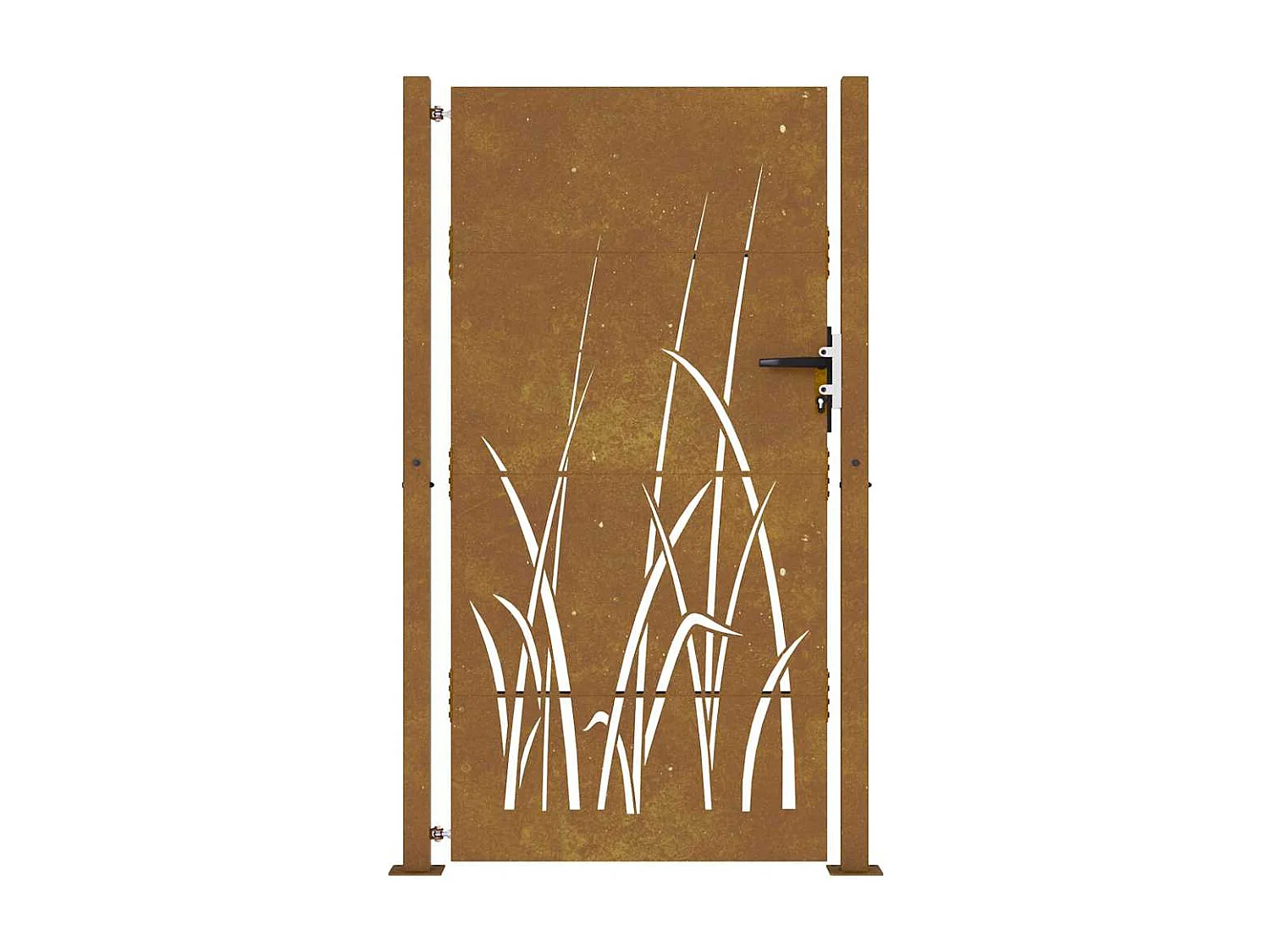 Gartentor 105x180 cm Cortenstahl Gras-Design