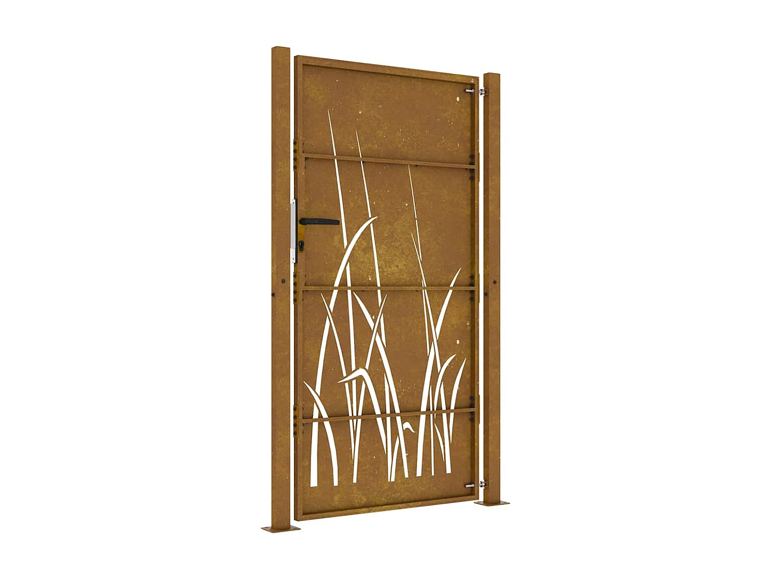 Gartentor 105x180 cm Cortenstahl Gras-Design