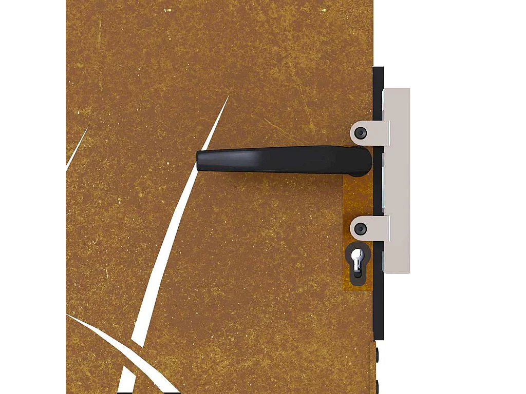 Gartentor 105x180 cm Cortenstahl Gras-Design