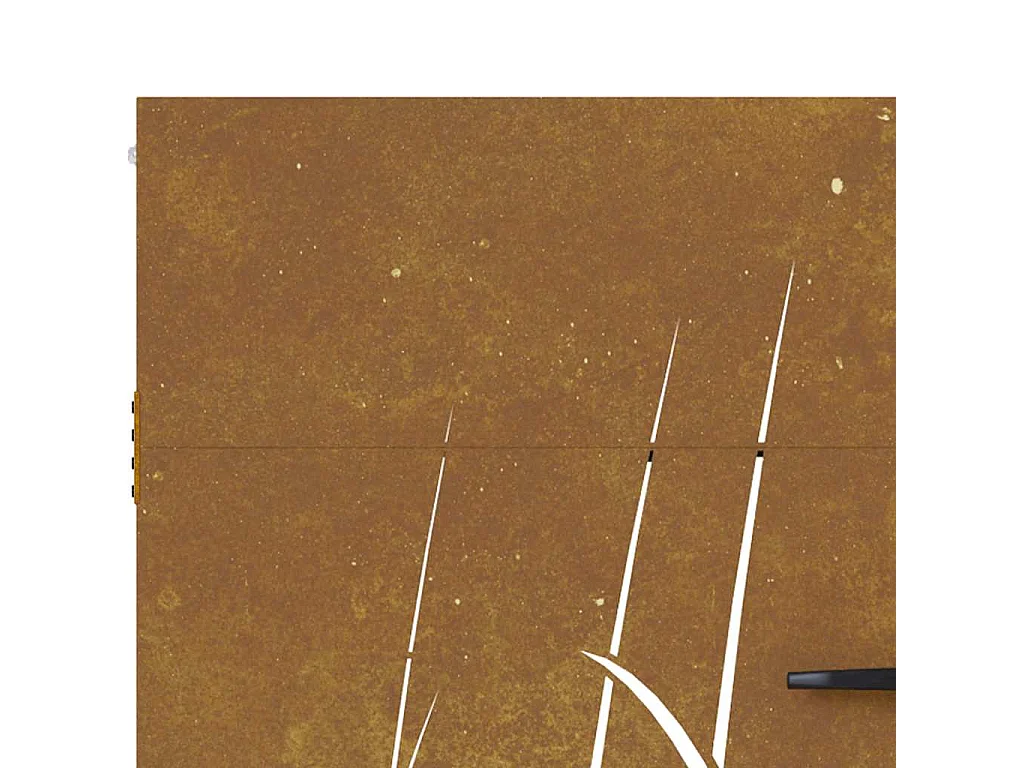 Gartentor 105x180 cm Cortenstahl Gras-Design