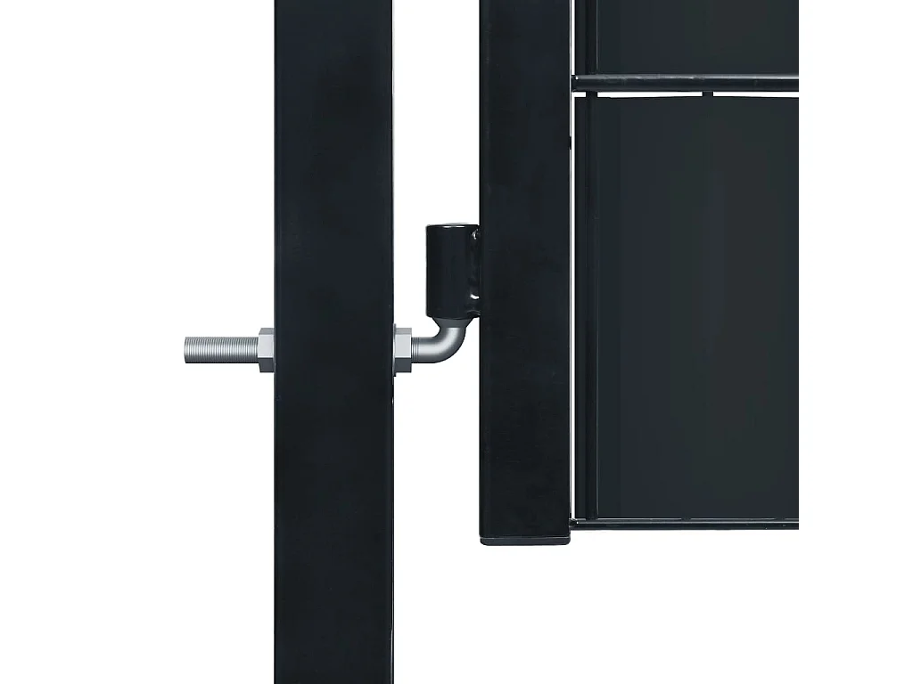 Zauntor PVC und Stahl 100x204 cm Anthrazit