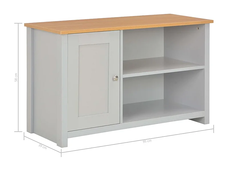 Mueble para el televisor gris 95x39x58 cm