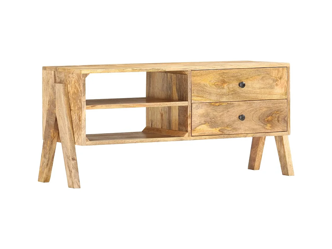 Meuble TV 97 x 35 x 47 cm Bois de manguier massif