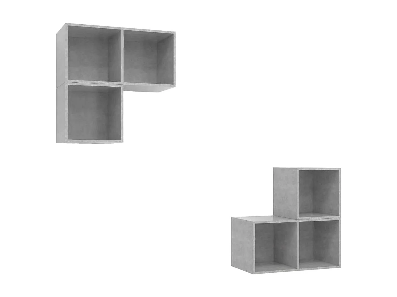Ensemble de meubles TV 4 pcs Gris béton Bois d'ingénierie