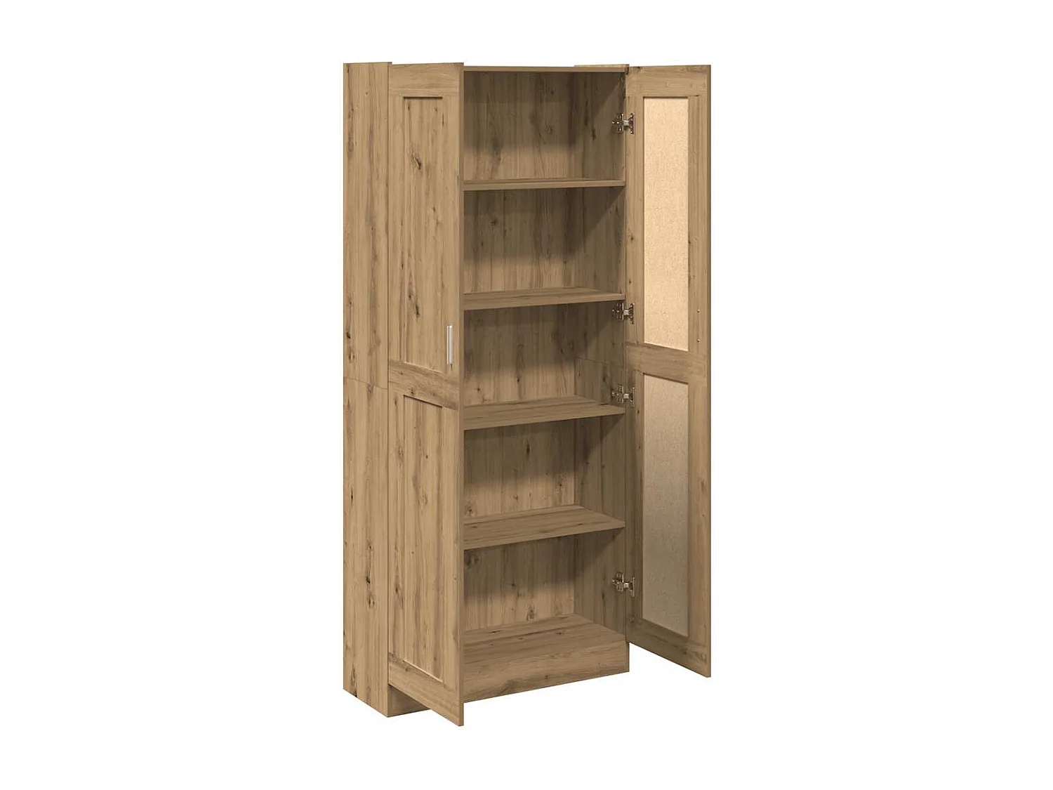 Buffet haut chêne artisanal 82,5x30,5x185 cm bois d'ingénierie