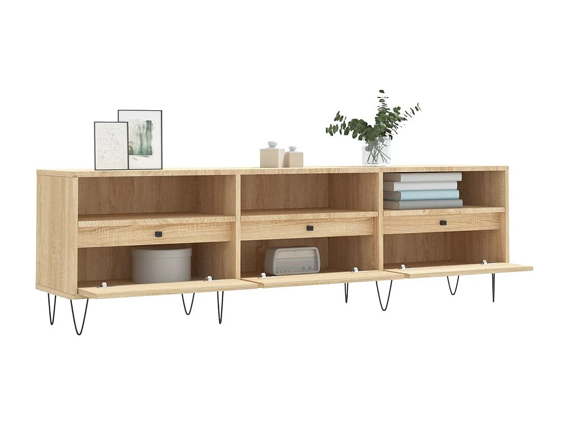 Meuble TV chêne sonoma 150x30x44,5 cm bois d'ingénierie