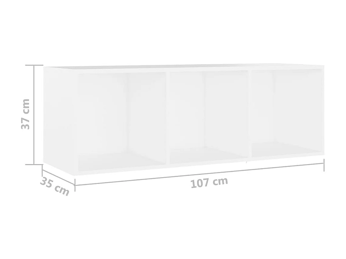 Mobili TV 4 pz Bianchi 107x35x37 cm in Legno Multistrato