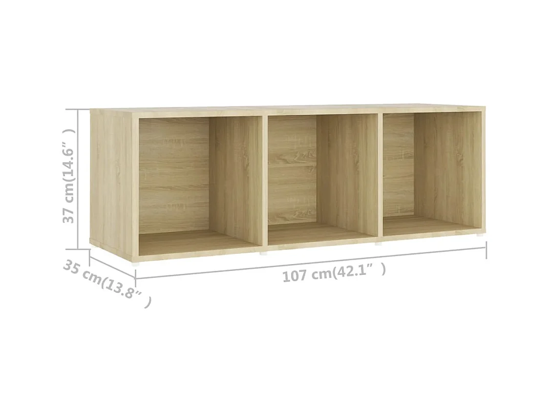 Meubles TV 3 pcs Chêne sonoma 107x35x37 cm Bois d'ingénierie