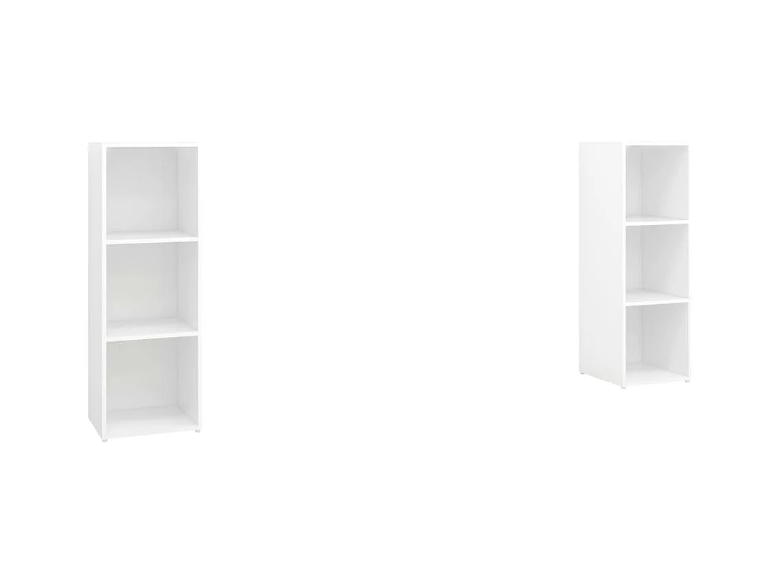 Meubles TV 2 pcs Blanc 107x35x37 cm Bois d'ingénierie