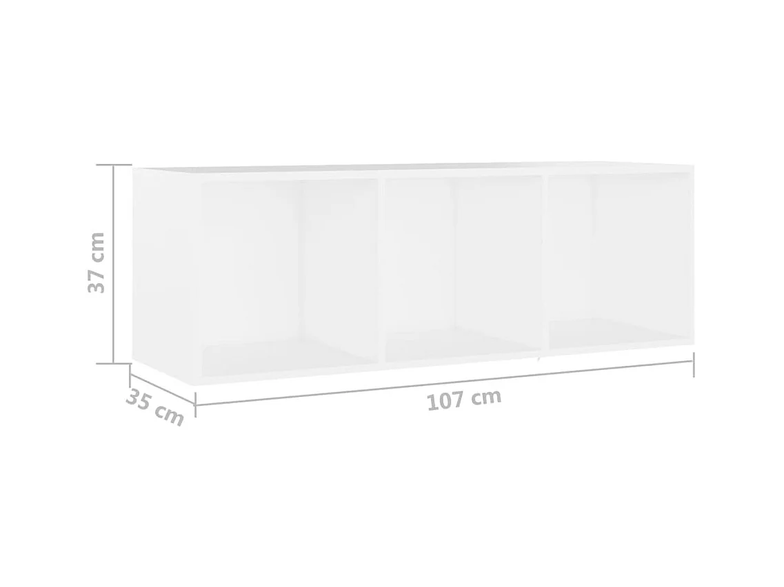 Meubles TV 2 pcs Blanc 107x35x37 cm Bois d'ingénierie