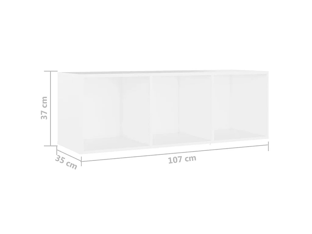 Meubles TV 2 pcs Blanc 107x35x37 cm Bois d'ingénierie