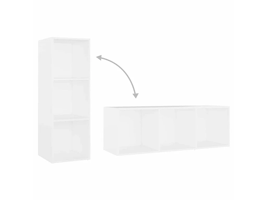Meubles TV 2 pcs Blanc 107x35x37 cm Bois d'ingénierie