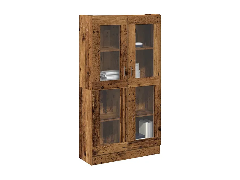 Buffet haut vieux bois 82,5x30,5x150 cm bois d'ingénierie