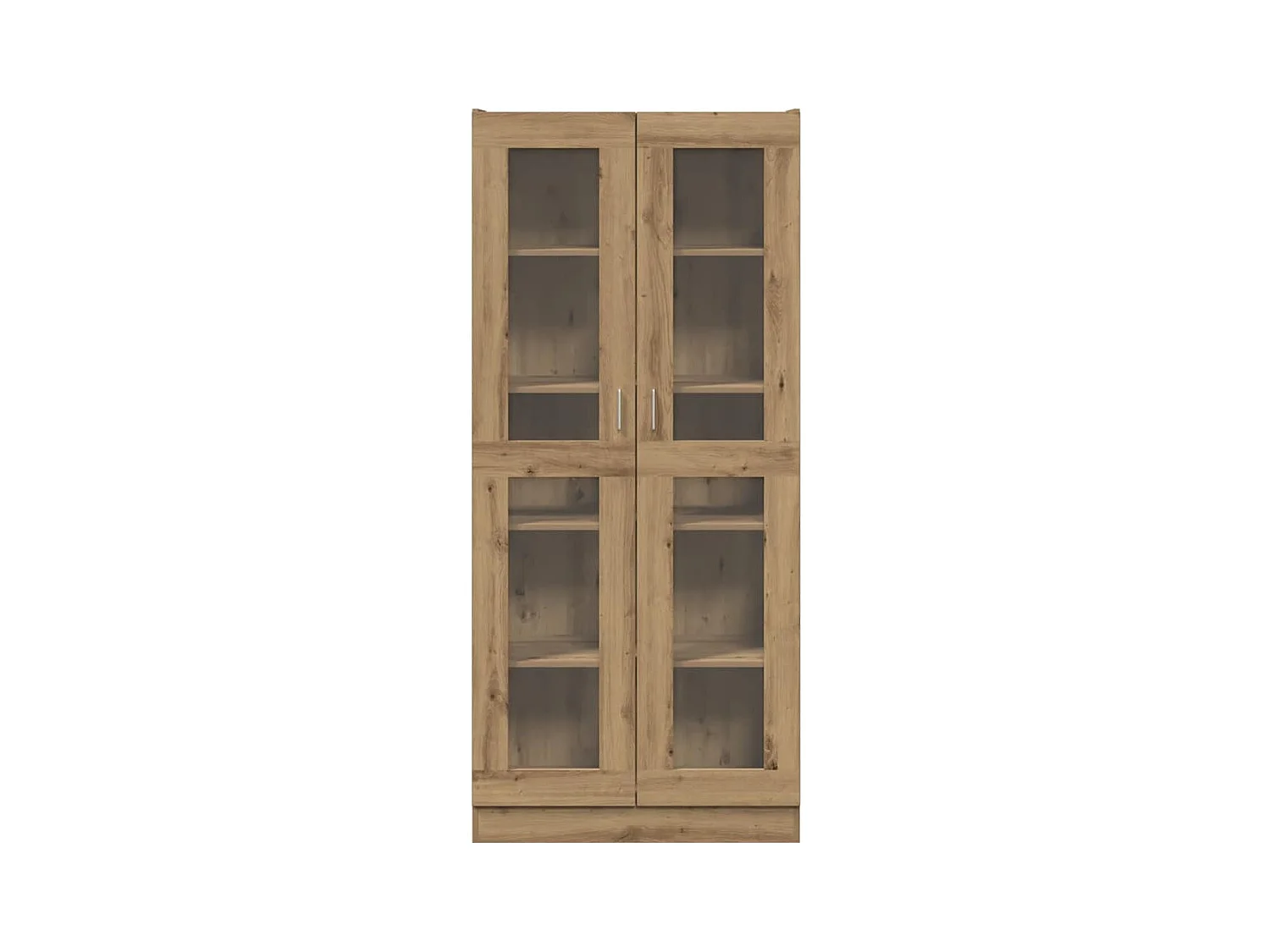 Buffet haut chêne artisanal 82,5x30,5x185 cm bois d'ingénierie