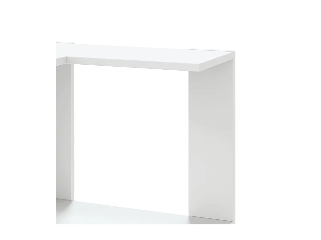 Boekenkast 5-laags hoek 50x50x179 cm bewerkt hout wit