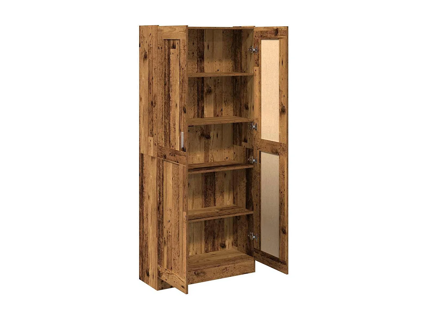 Buffet haut vieux bois 82,5x30,5x185 cm bois d'ingénierie