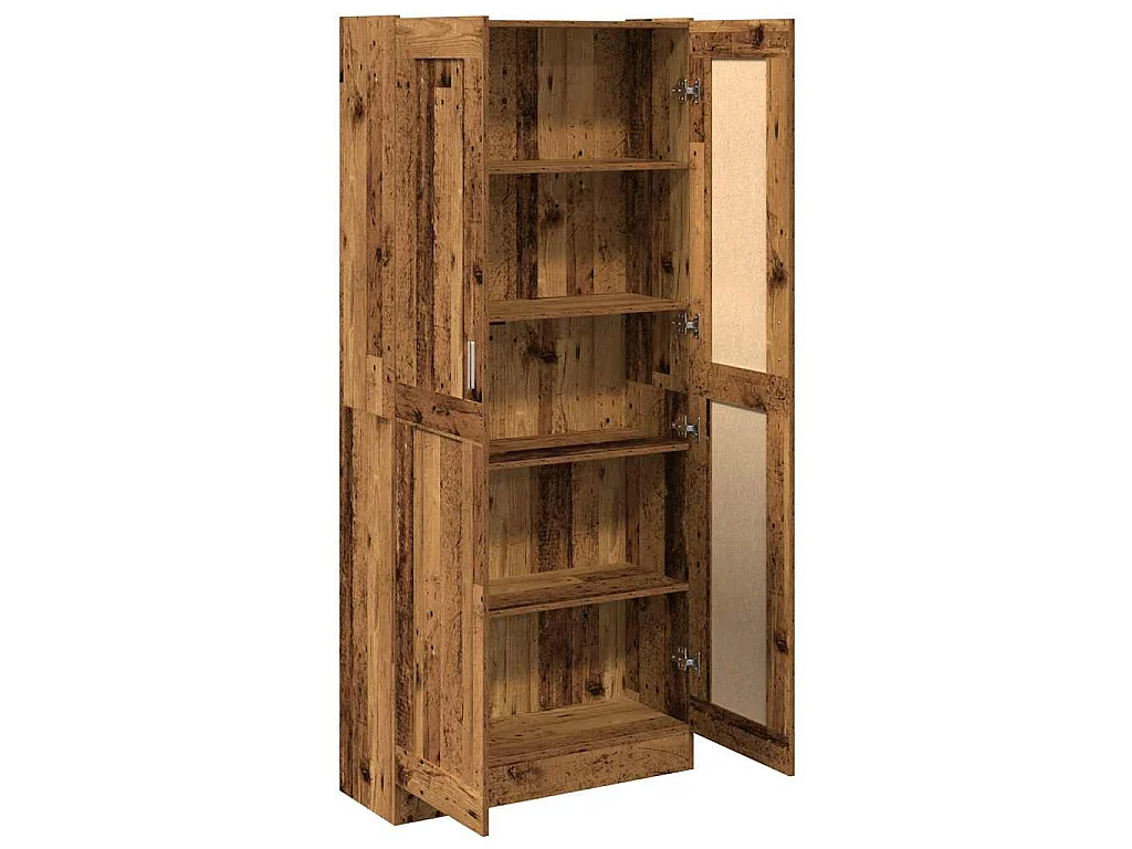 Aparador madera ingeniería madera envejecida 82,5x30,5x185 cm