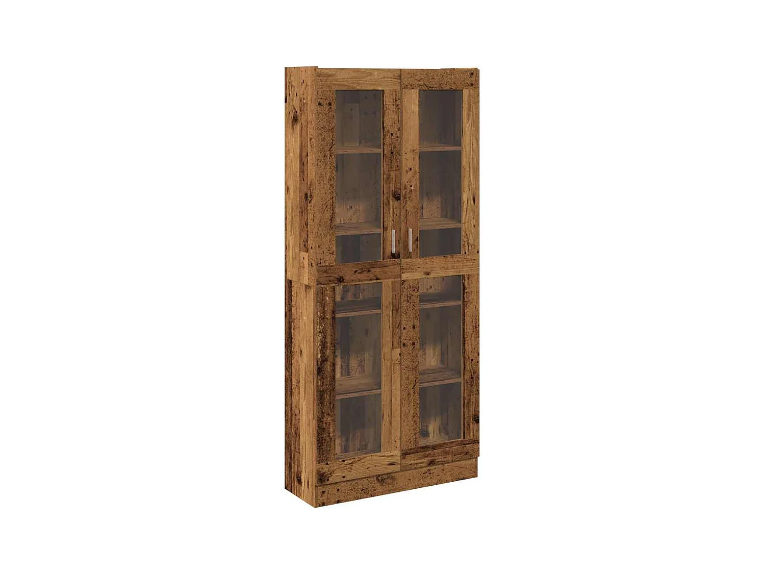 Buffet haut vieux bois 82,5x30,5x185 cm bois d'ingénierie