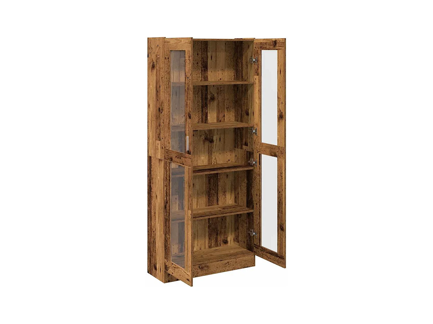Buffet haut vieux bois 82,5x30,5x185 cm bois d'ingénierie