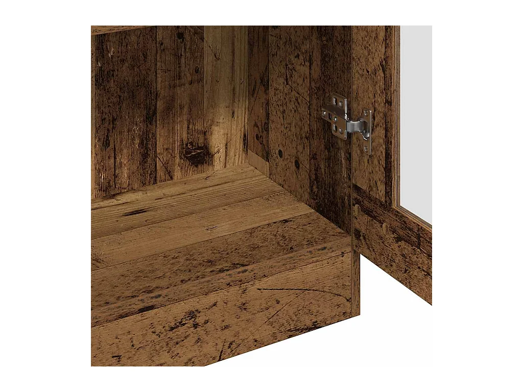 Buffet haut vieux bois 82,5x30,5x185 cm bois d'ingénierie