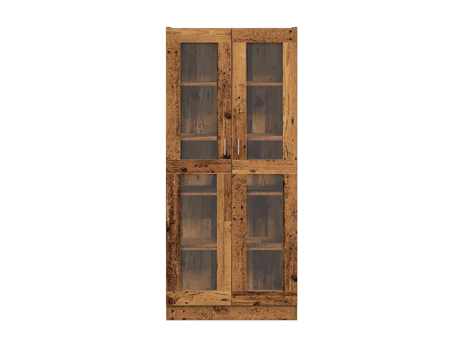 Buffet haut vieux bois 82,5x30,5x185 cm bois d'ingénierie