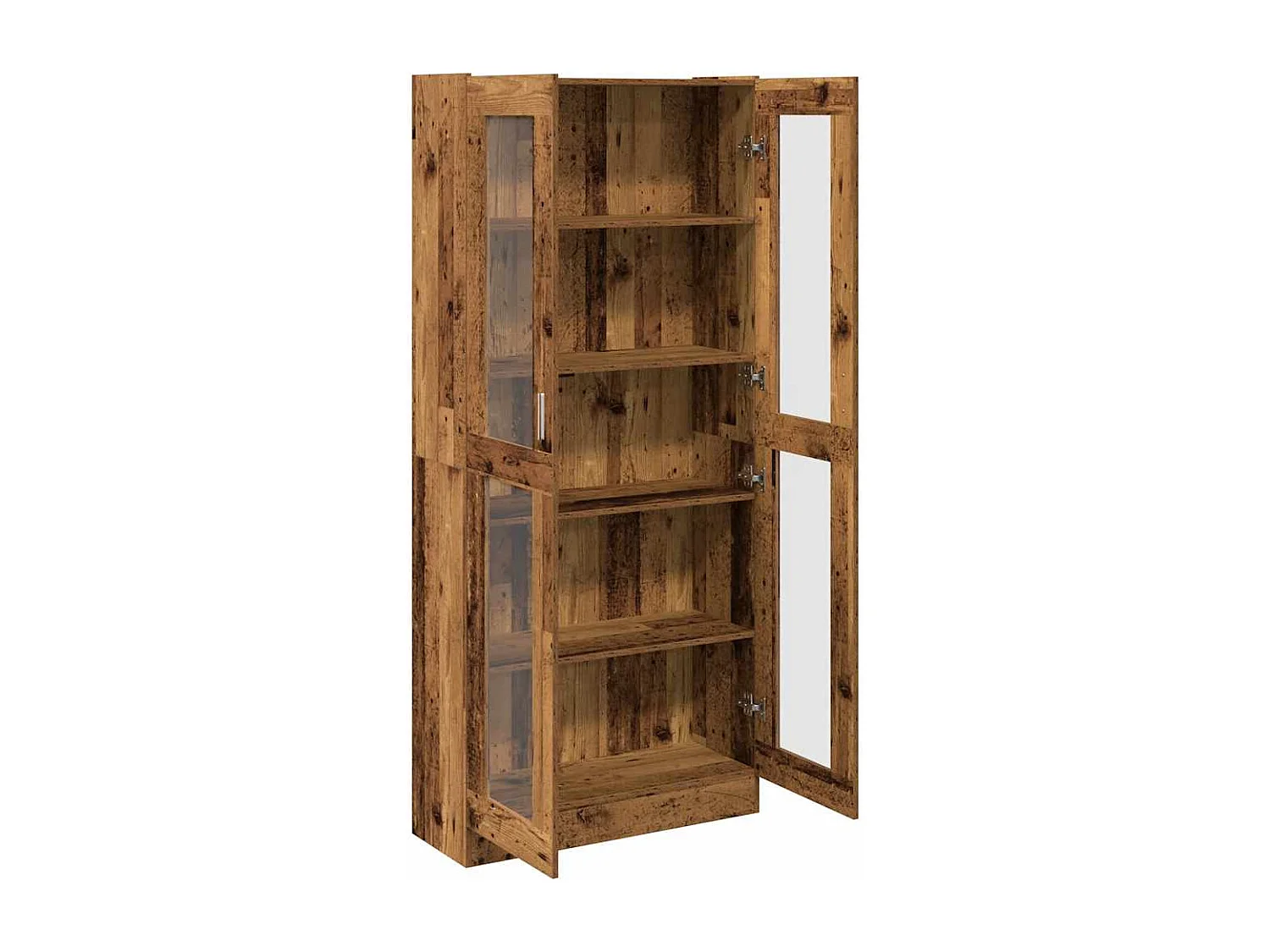 Buffet haut vieux bois 82,5x30,5x185 cm bois d'ingénierie
