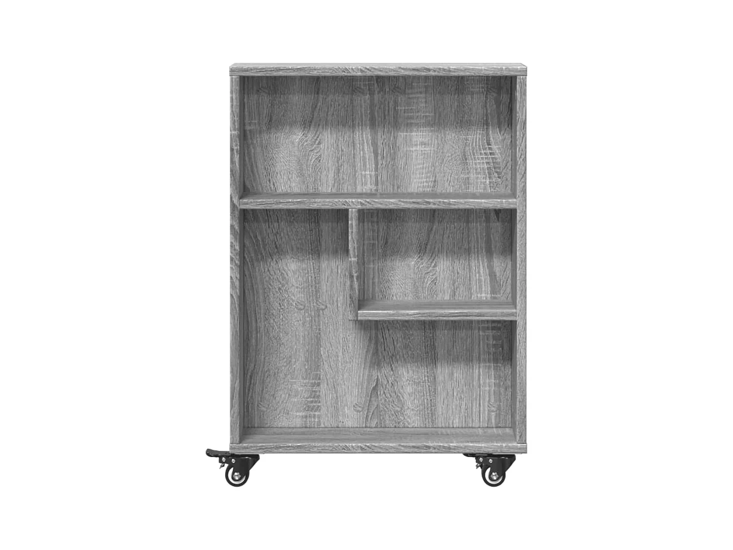 Chariot de rangement étroit sonoma gris bois d'ingénierie