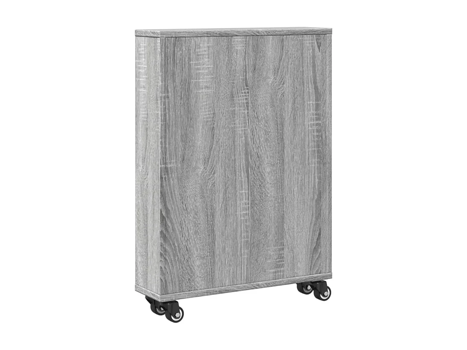 Opbergtrolley smal 48x13x68 cm bewerkt hout grijs sonoma eiken