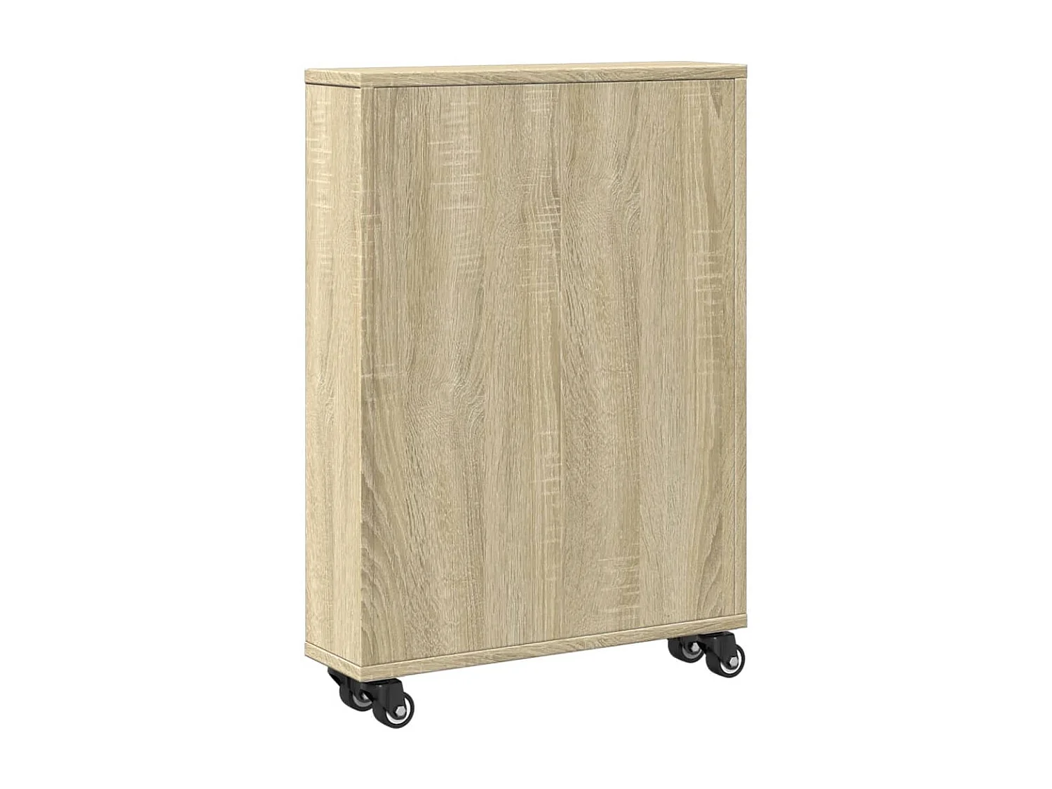 Chariot de rangement étroit Chêne Sonoma 48 x 13 x 68 cm Bois d'ingénierie