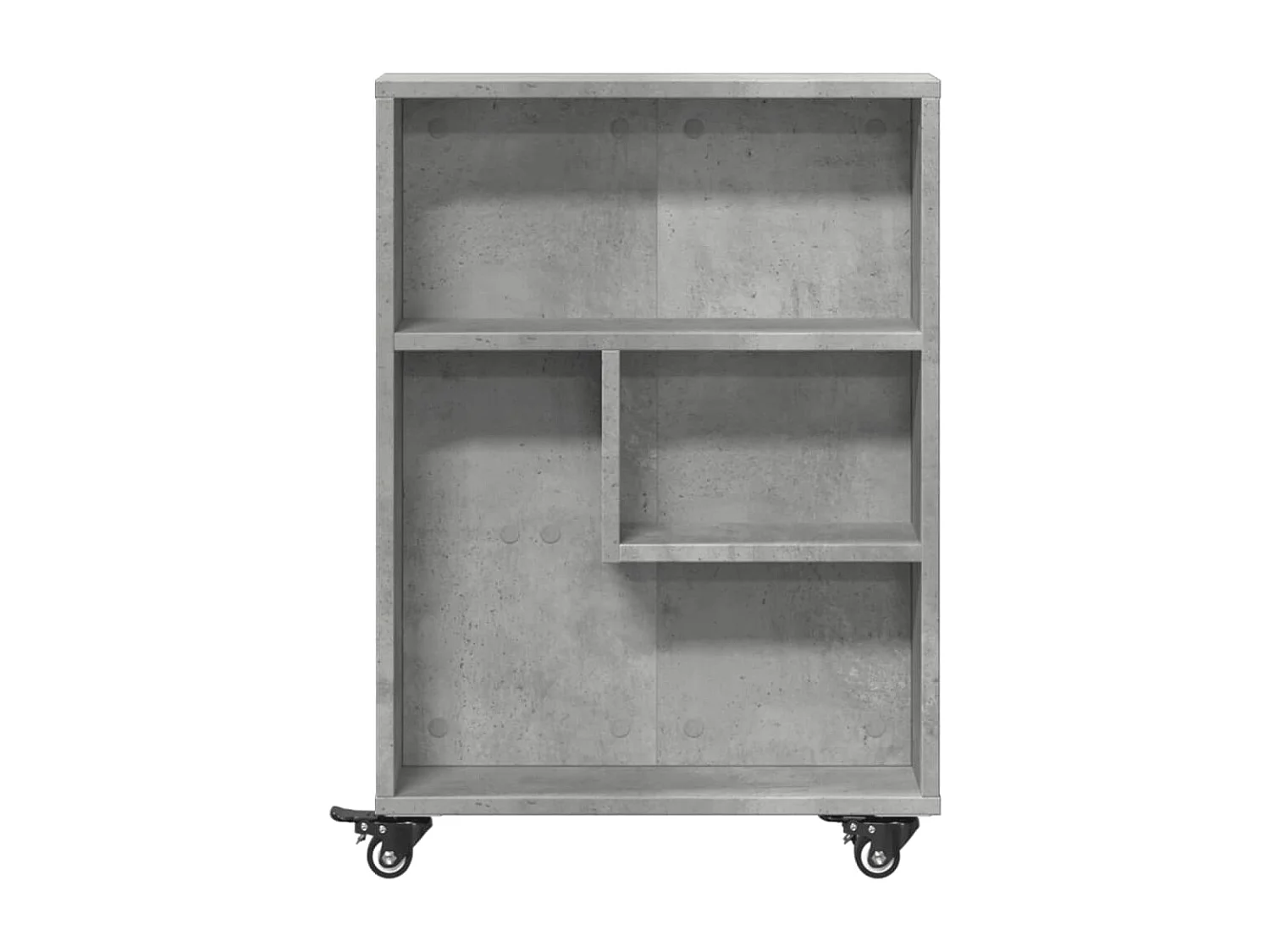 Carrello Stretto Grigio Cemento 48x13x68 cm in Truciolato