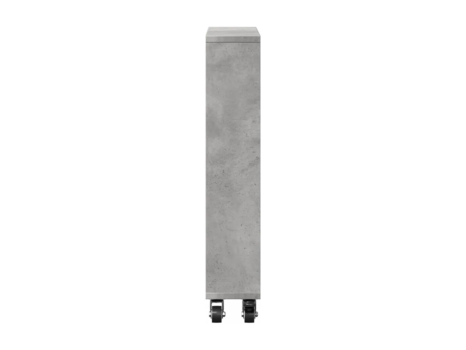 Carrello Stretto Grigio Cemento 48x13x68 cm in Truciolato