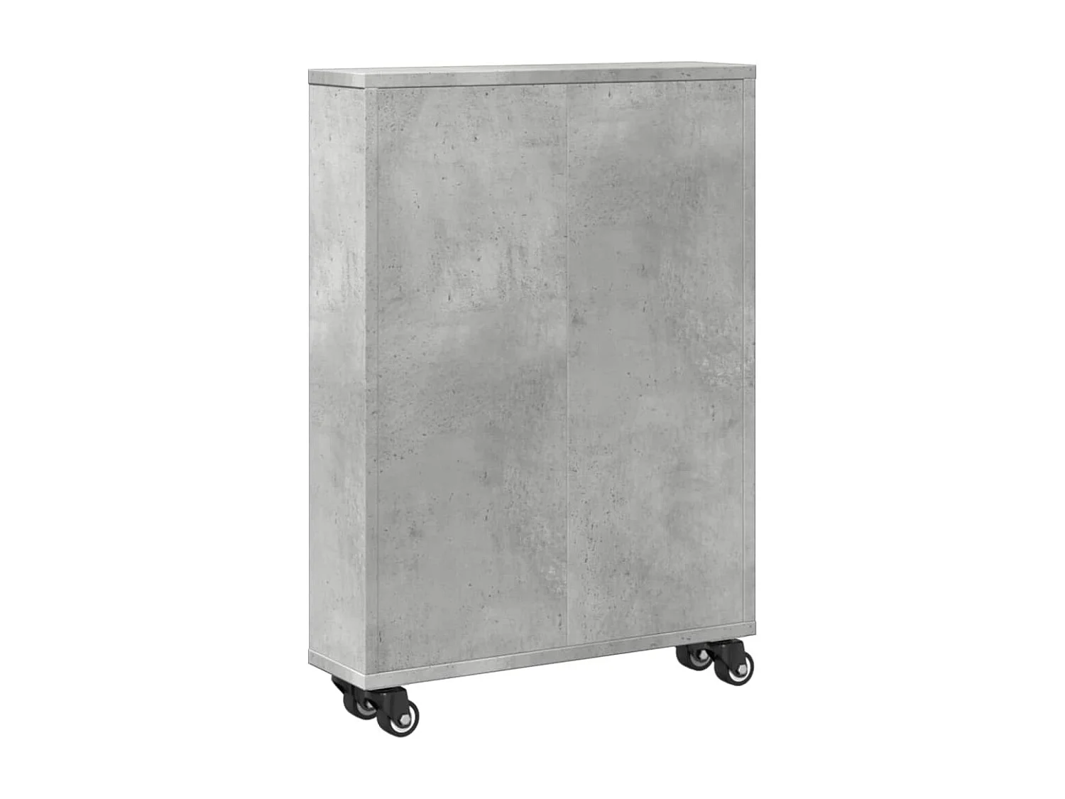 Carrello Stretto Grigio Cemento 48x13x68 cm in Truciolato
