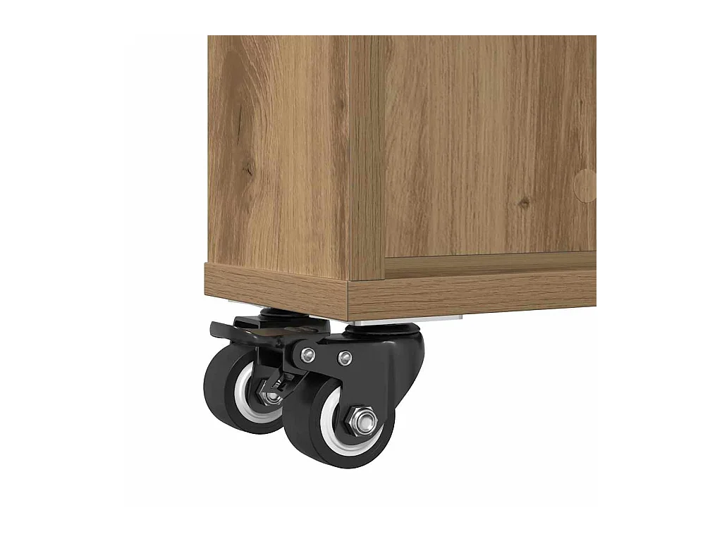 Aufbewahrungswagen Schmal Artisan-Eiche 48x13x68 Holzwerkstoff