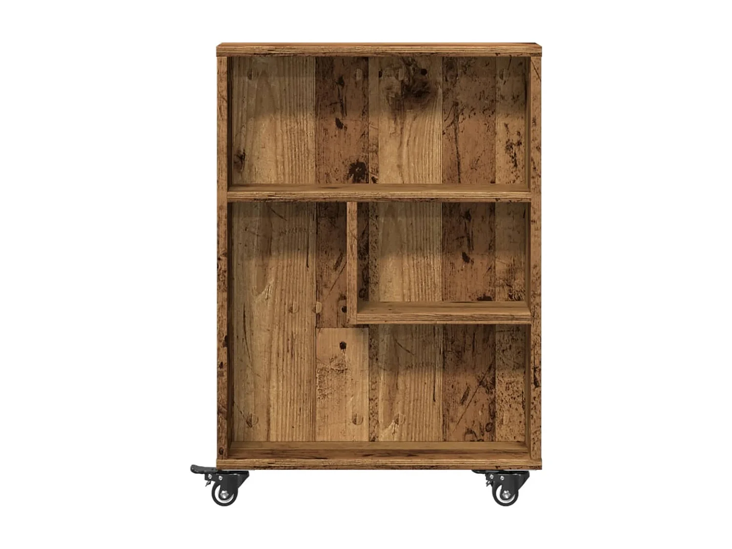 Carrello Stretto Legno Vecchio 48x13x68 cm in Truciolato