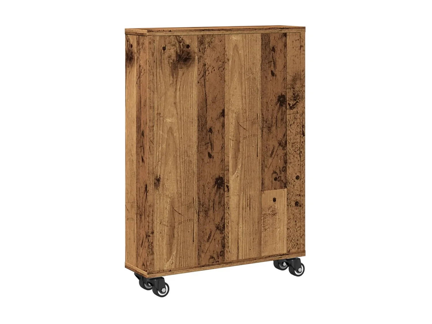 Carrello Stretto Legno Vecchio 48x13x68 cm in Truciolato