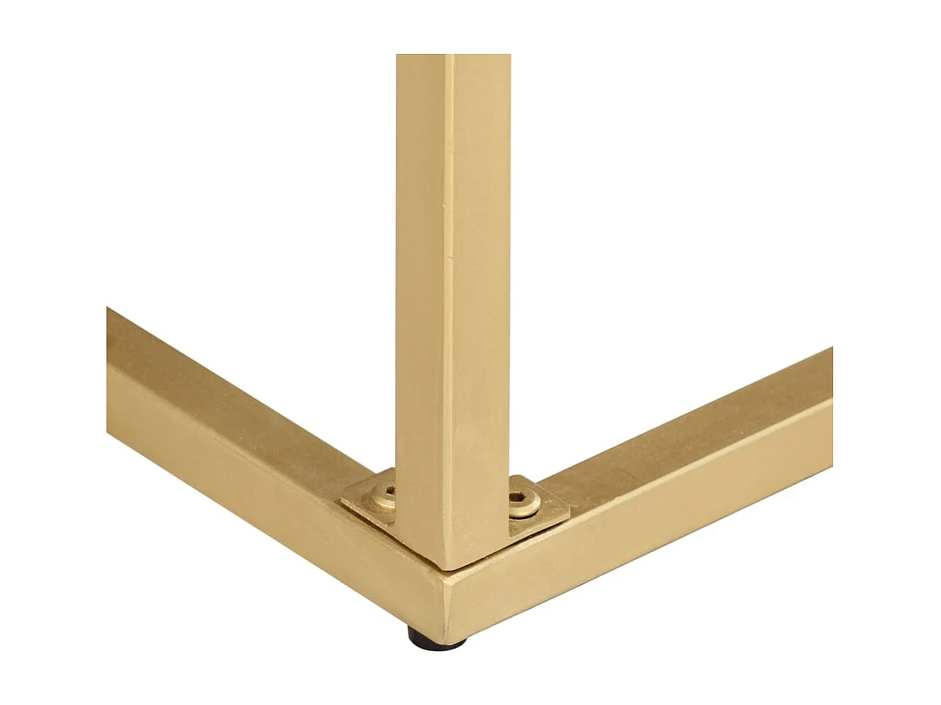 Mesa consola de madera maciza de mango dorado 90x30x75 cm