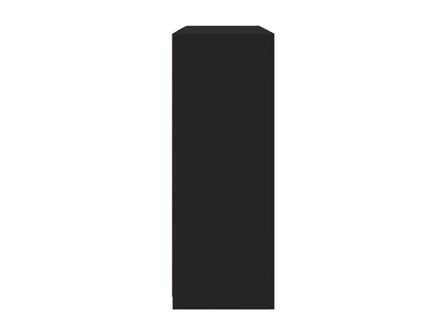 Aparadores c/ luzes LED 3 pcs derivados de madeira preto