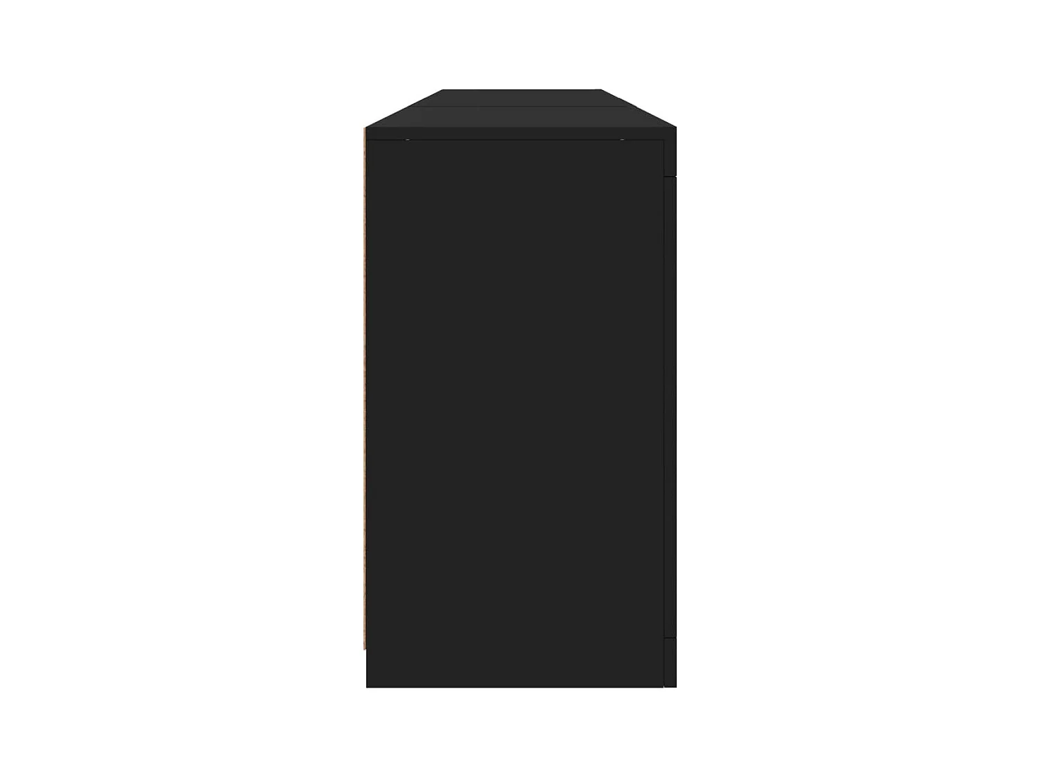 Aparador com luzes LED 162x37x67 cm preto