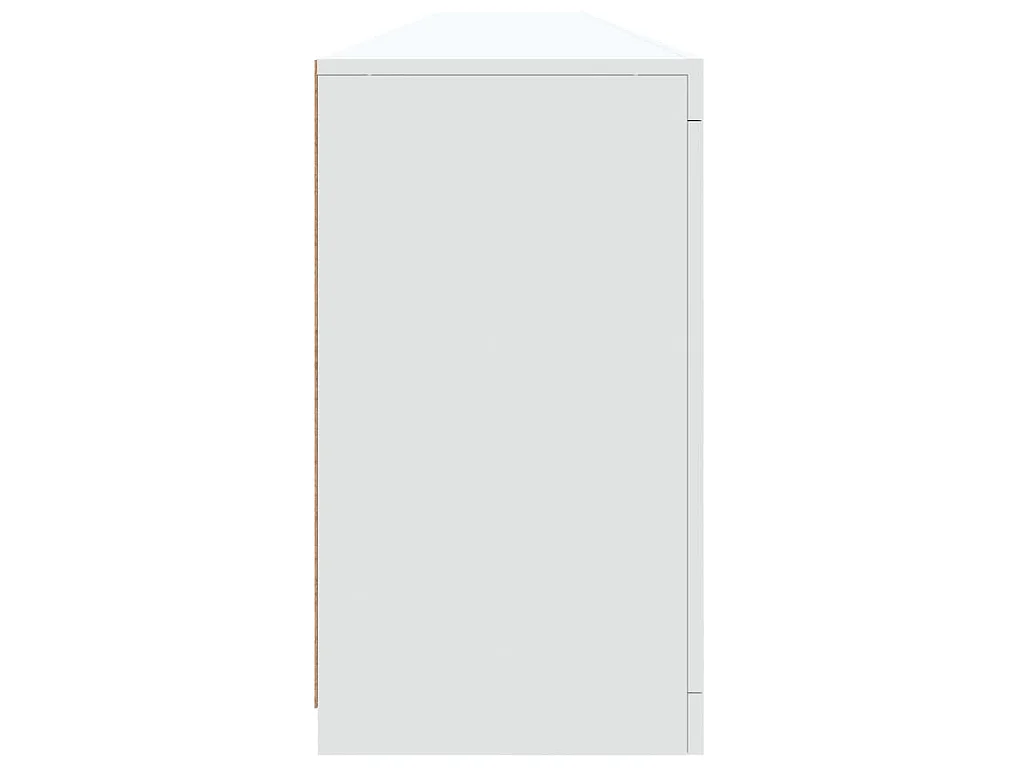 Buffet avec lumières LED blanc 283x37x67 cm